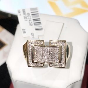 10k solid gold real si diamond men ring not CZ not moissanite free appraisal wow